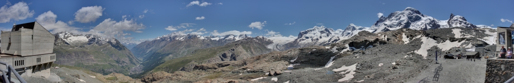 Klein Matterhorn - View north from further down the mountain - Blended